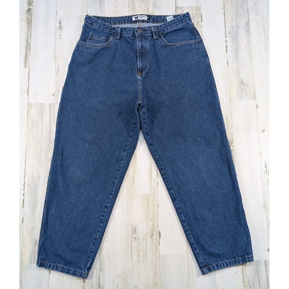 Vintage Monet Skateboard Jeans Mens Fits 36x28 Denim Baggy Drawstring Y2K